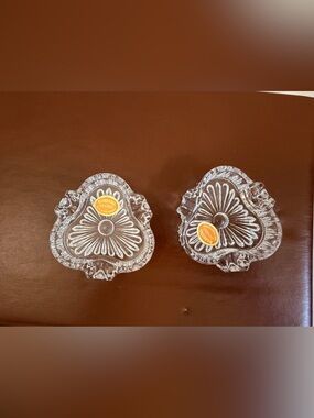 Bleikristall 24% PbO Vintage Clear Crystal Dishes (Pair)